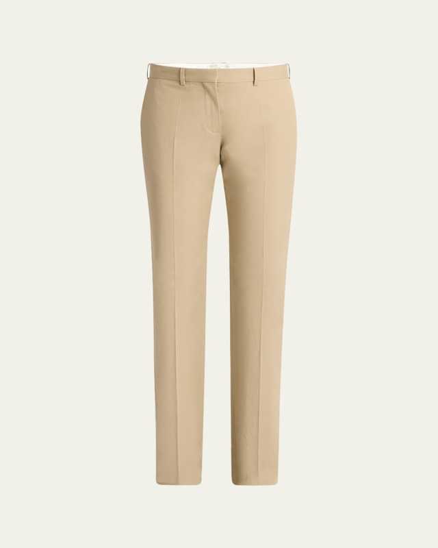 Selvie Straight-Leg Crepe Pants